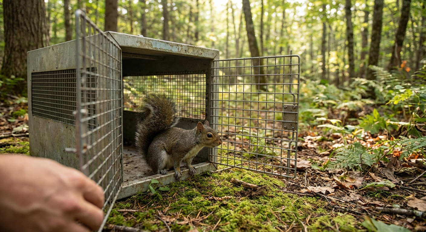 Ekorn slippes fri tilbake til naturen