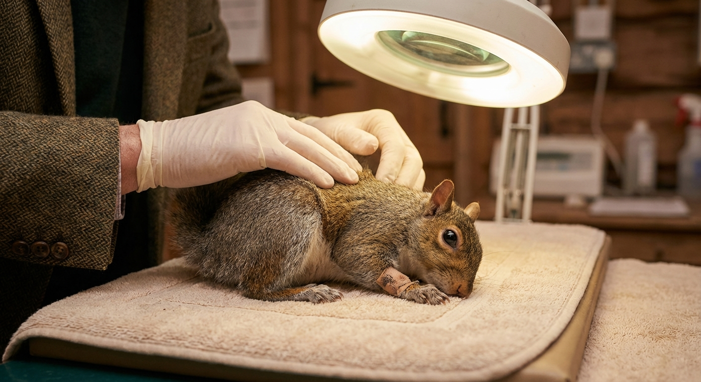 Undersøkelse av ekornunge for skader
