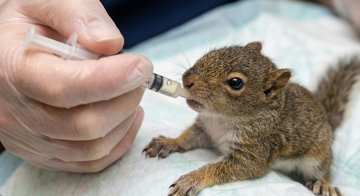 Væskehjelp for ekornunge